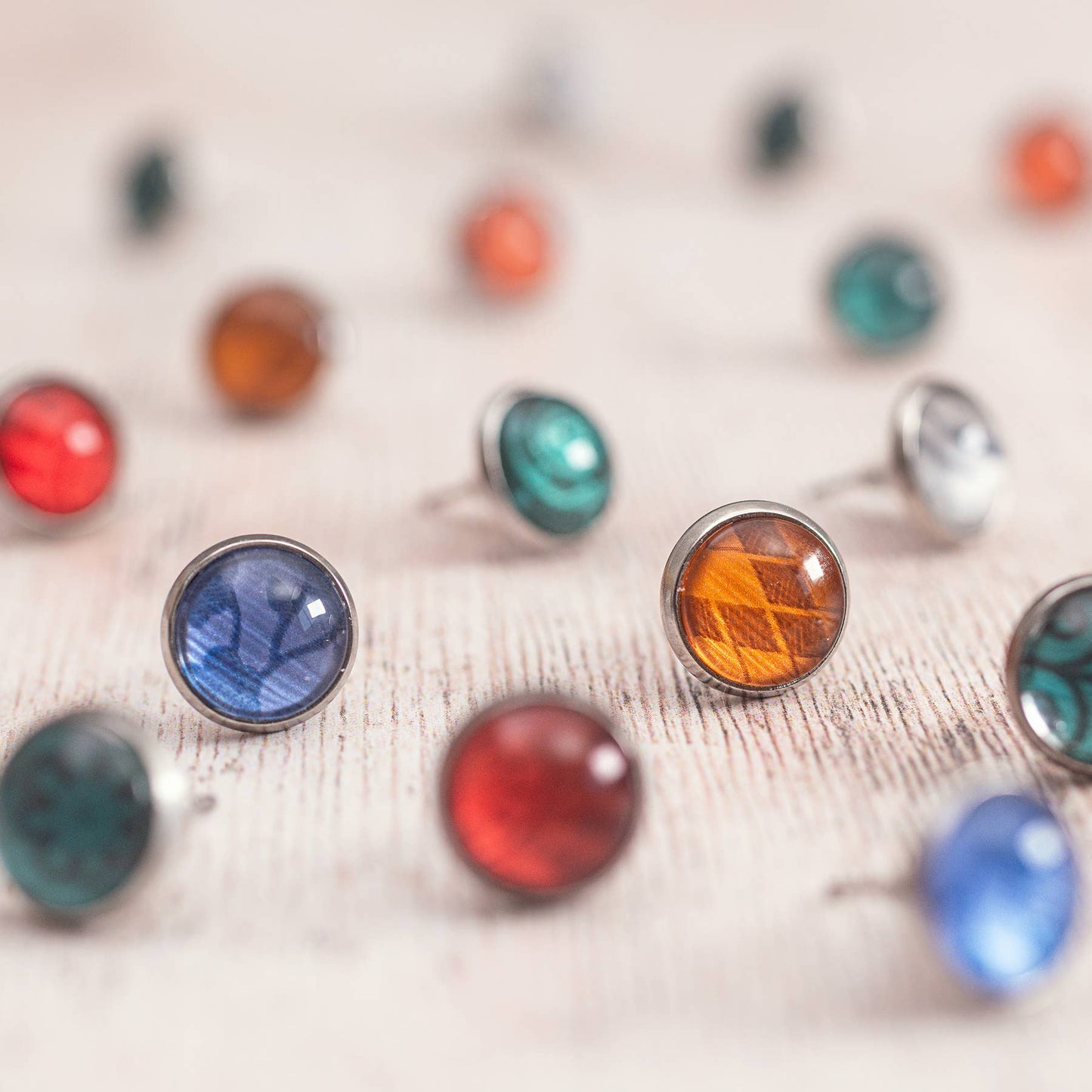 Coffee Pod Creations - Eco Friendly Stud Earrings - Upcycled Aluminium - Handmade