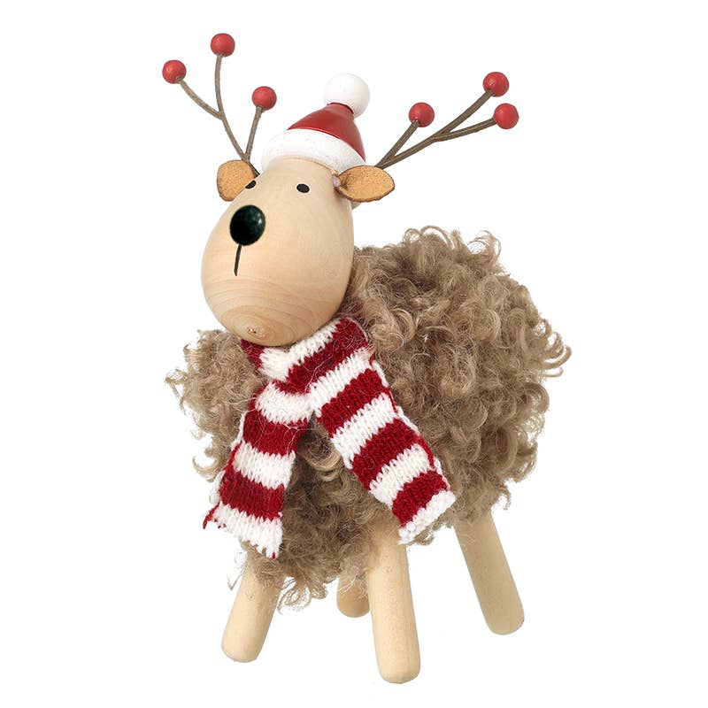 Christmas  -FLUFFY BROWN CHRISTMAS DEER (cT)
