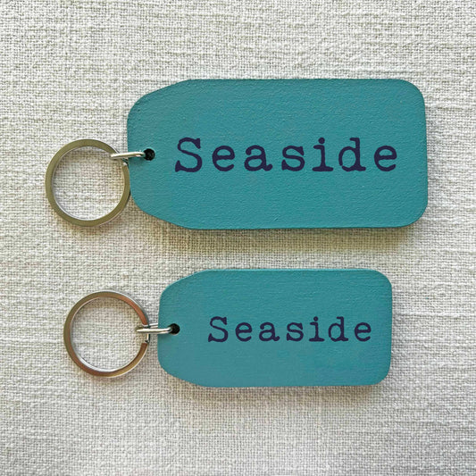 Seaside - Wooden Key Tag