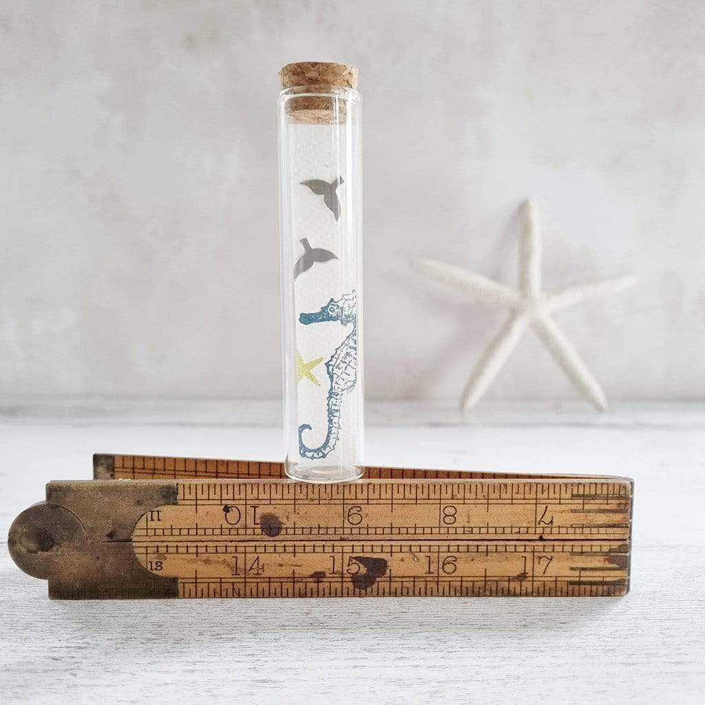 Zamsoe - Whale Tail Silver Plated Stud Earrings in a Bottle