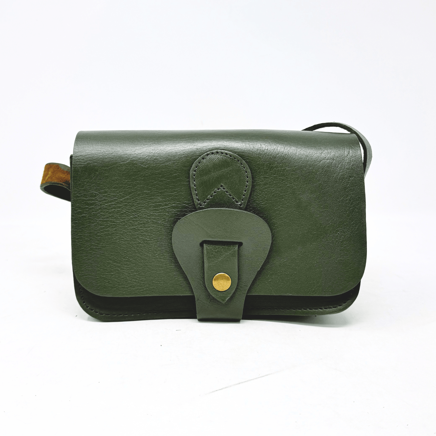 Noah Leather Wallet Crossbody – Handmade Full-Grain Leather - green