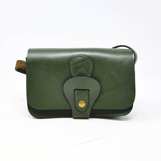 Noah Leather Wallet Crossbody – Handmade Full-Grain Leather - green