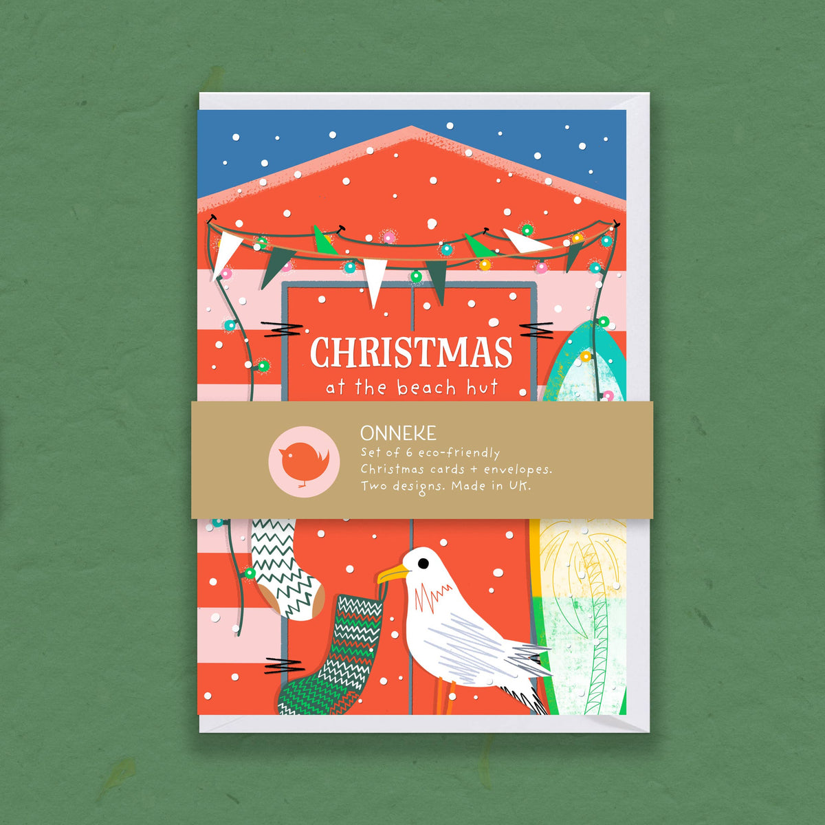 Christmas at the Beach Hut | Pack of 6 Christmas Cards