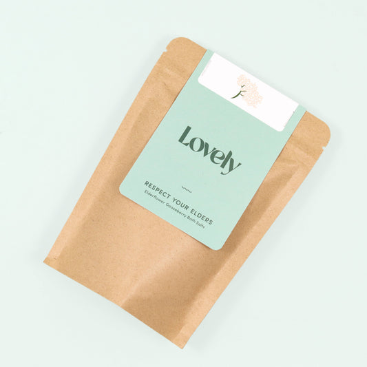 Lovely Skincare - Bath Salts - Respect Your Elders -Elderflower and Gooseberry