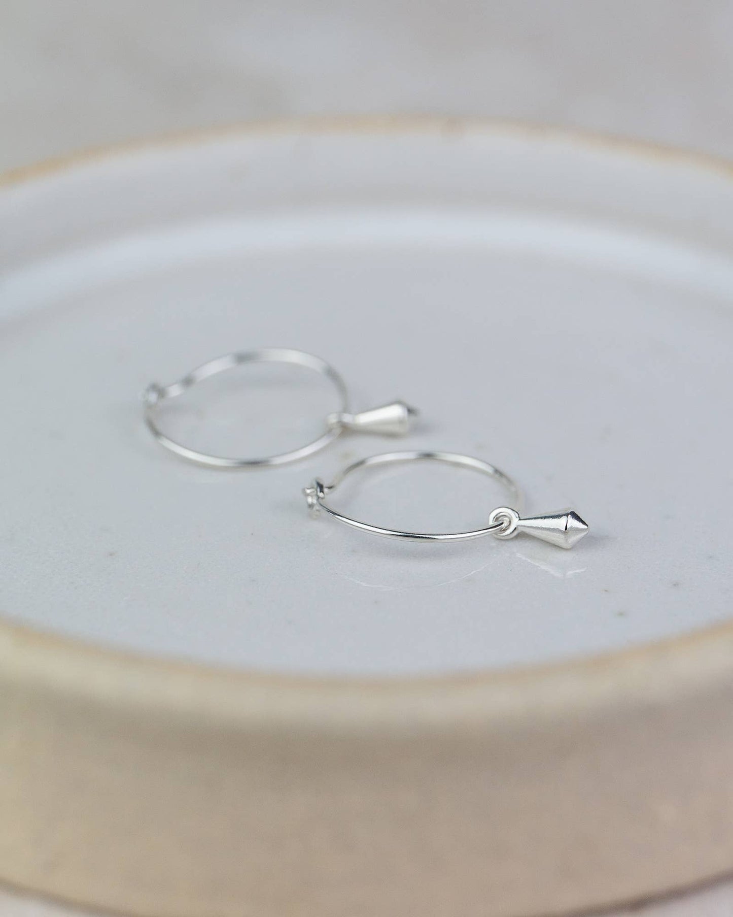 Lucy Kemp - Sterling Silver Charm Hoops