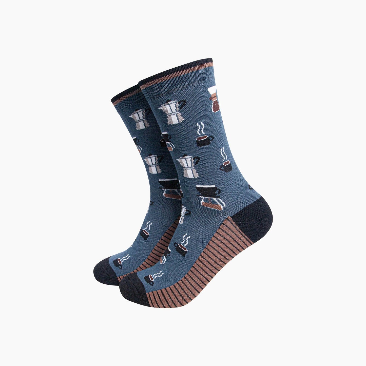 Barista Coffee Men's Bamboo Socks in Teal Green