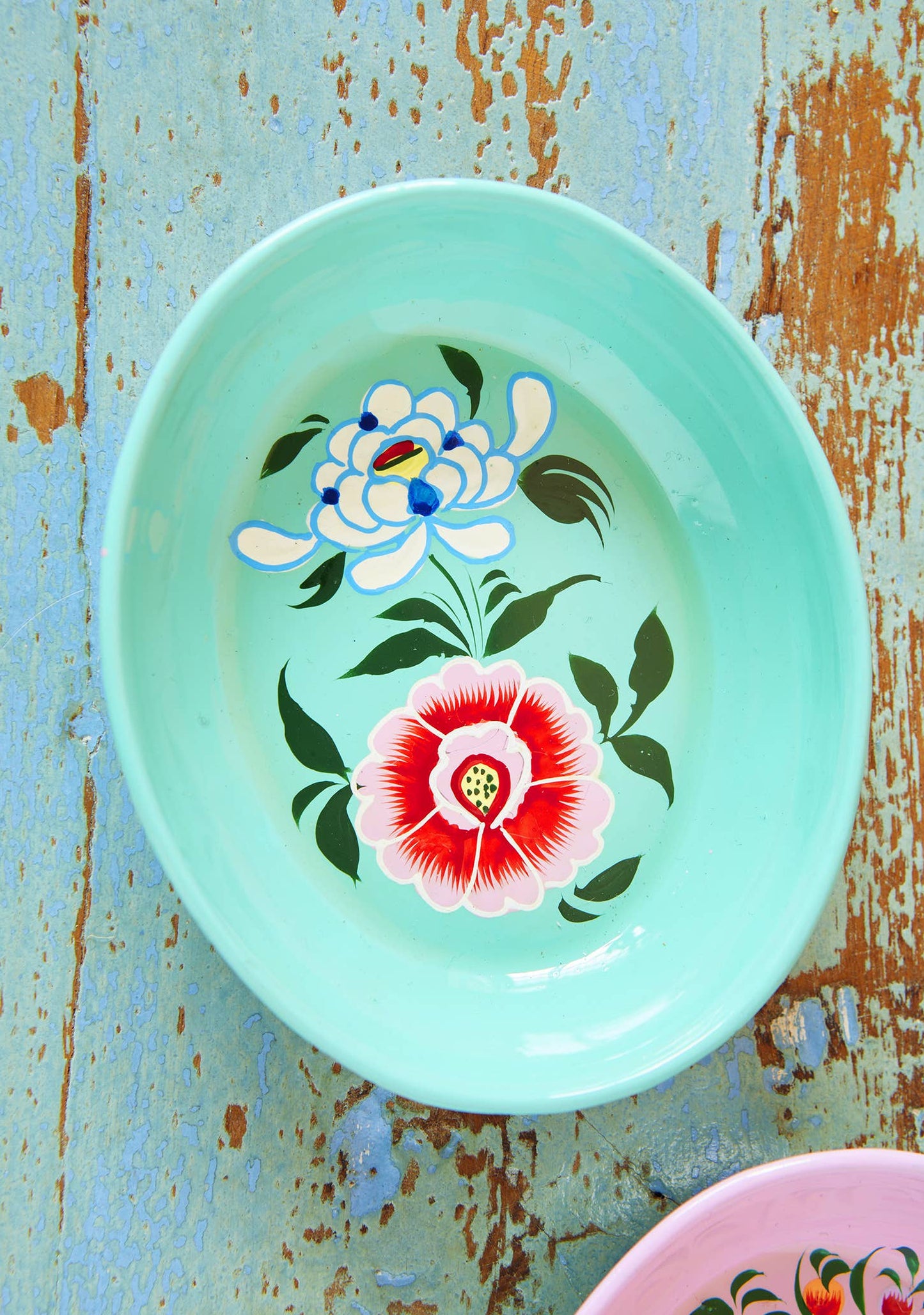 Namaste - Hand Painted Oval Trinket Dish