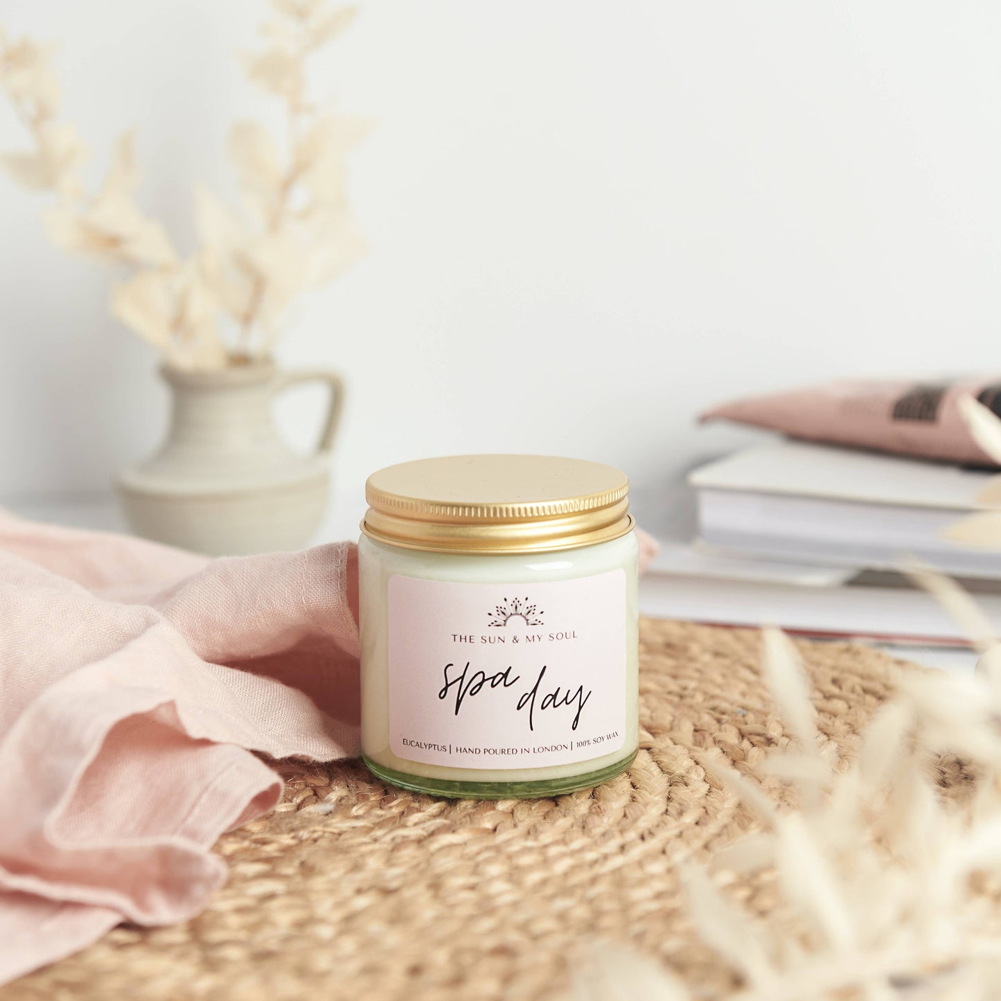 The Sun & My Soul Spa Day Eucalyptus Scented Soy Wax Candle