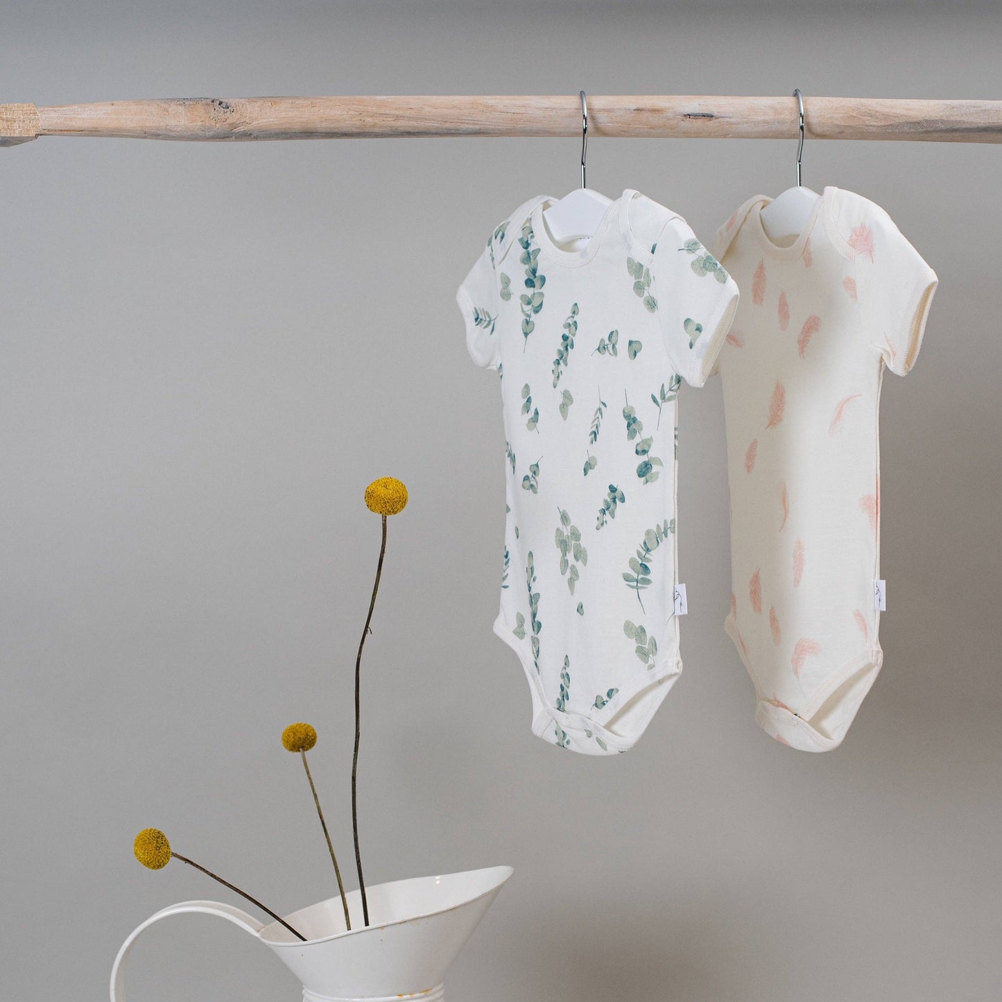 Ciconia Organics Falling Feather Bodysuit: 3-6M