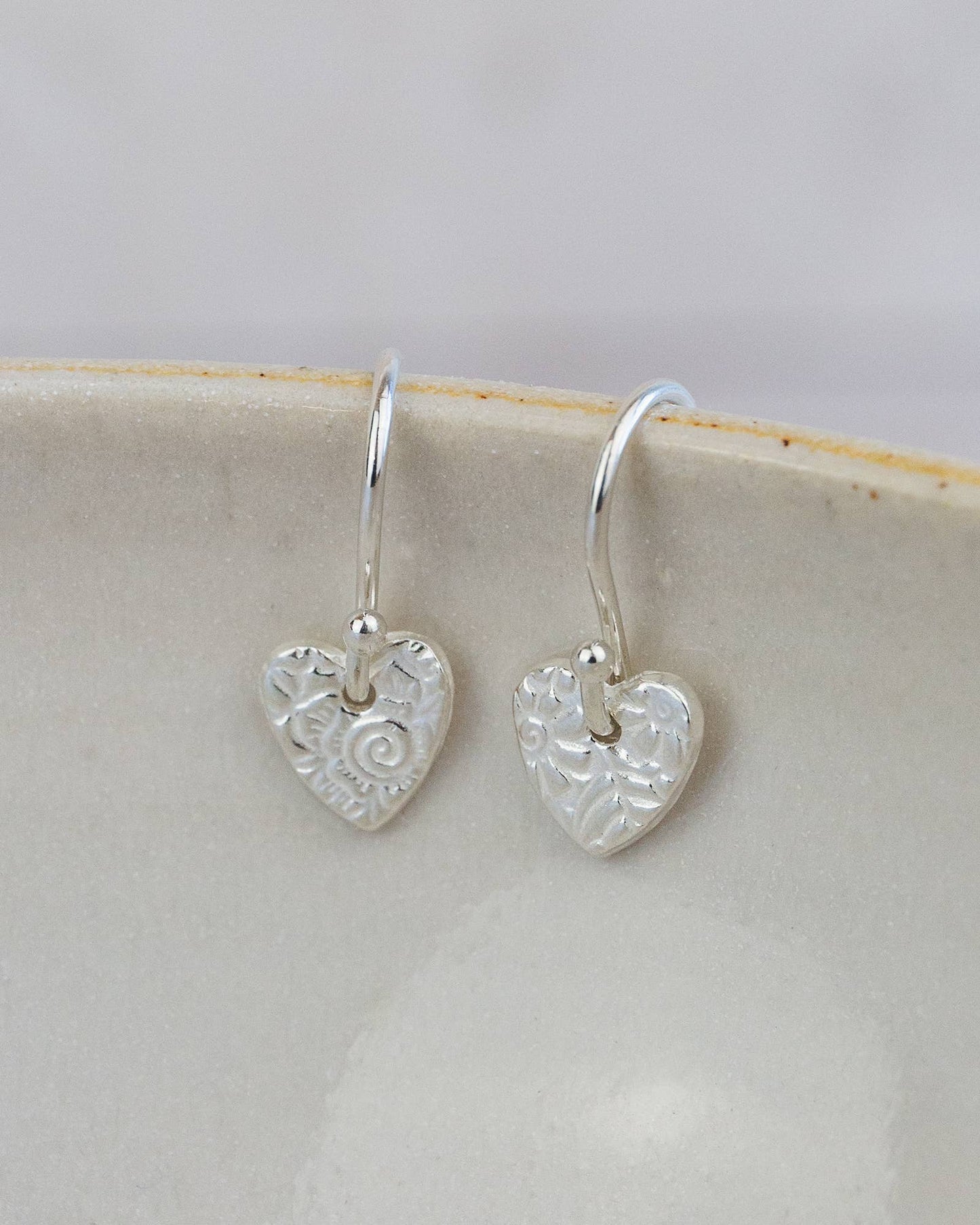 Lucy Kemp - Sterling Silver Mini Textured Earrings
