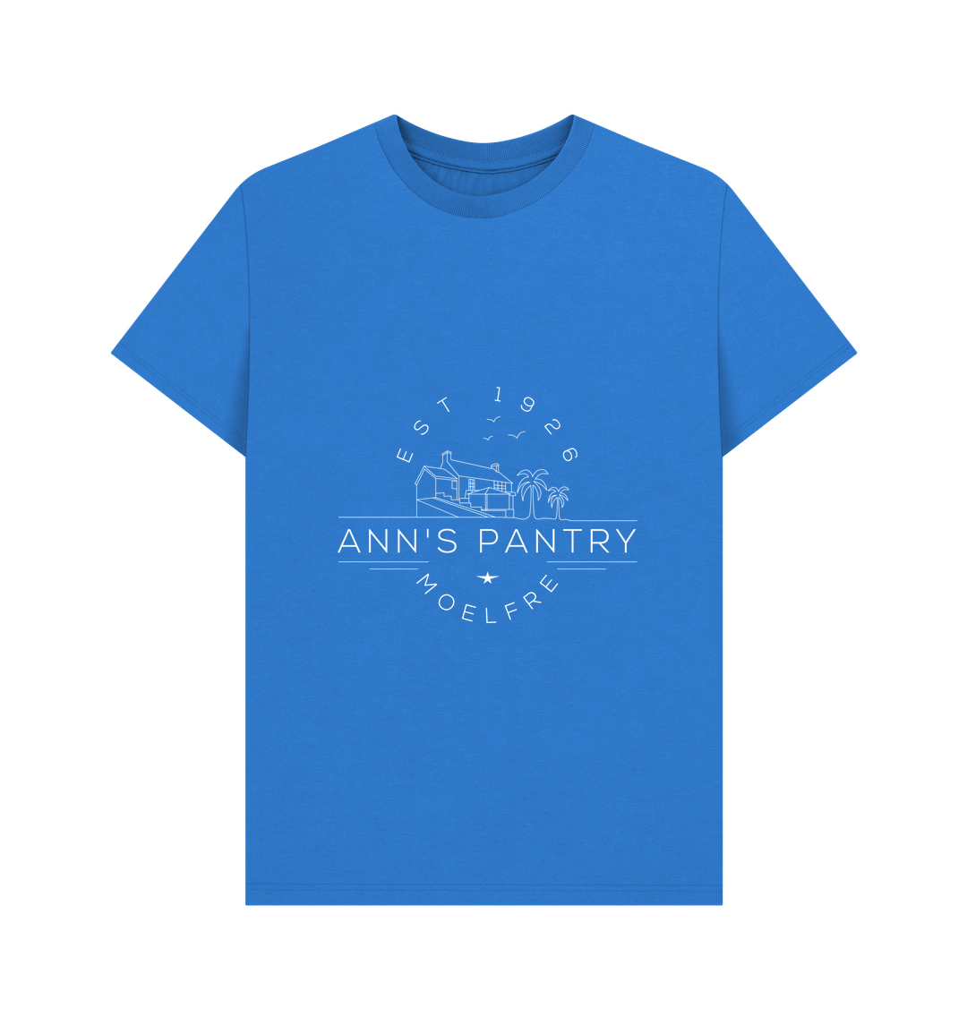 Bright Blue Ann's Pantry Unisex Logo 1 T-shirt