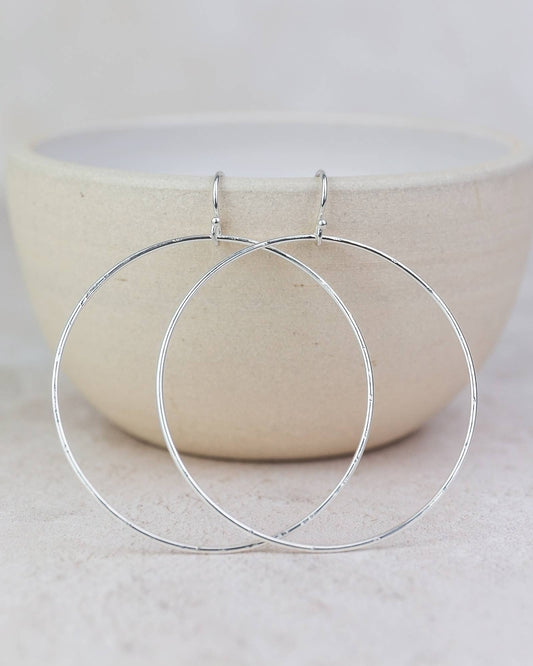 Lucy Kemp Jewellery - Sterling Silver Geo Circle Earring