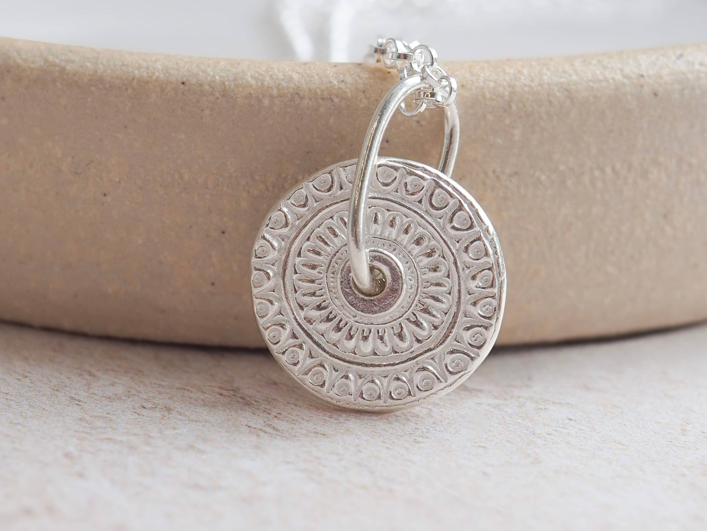 Lucy Kemp Jewellery - Sterling Silver Talisman Spinner Pendant