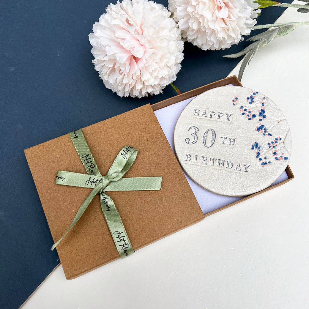 30th Birthday Floral Coaster