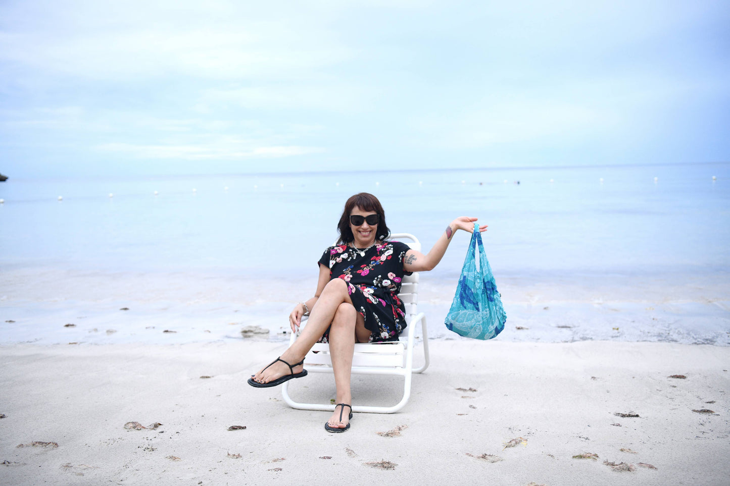 Tote Bag Eco Sustainable Sea Design | BLUE OCEAN TURTLE