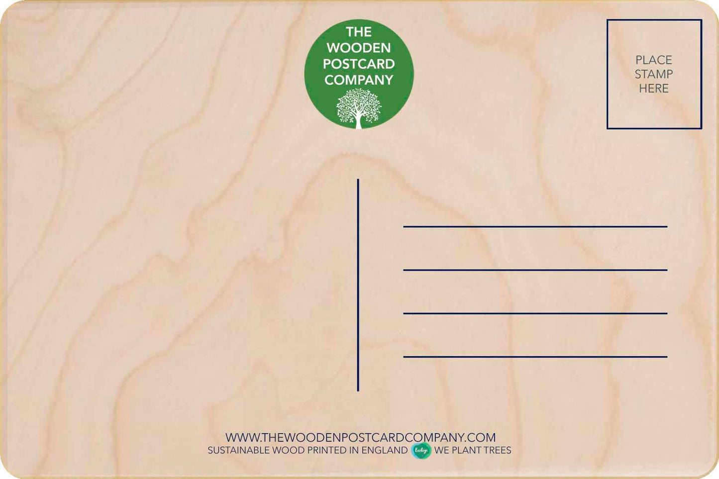 The Wooden Postcard Company - SPORTS D'HIVER sustainable wood card Postcard