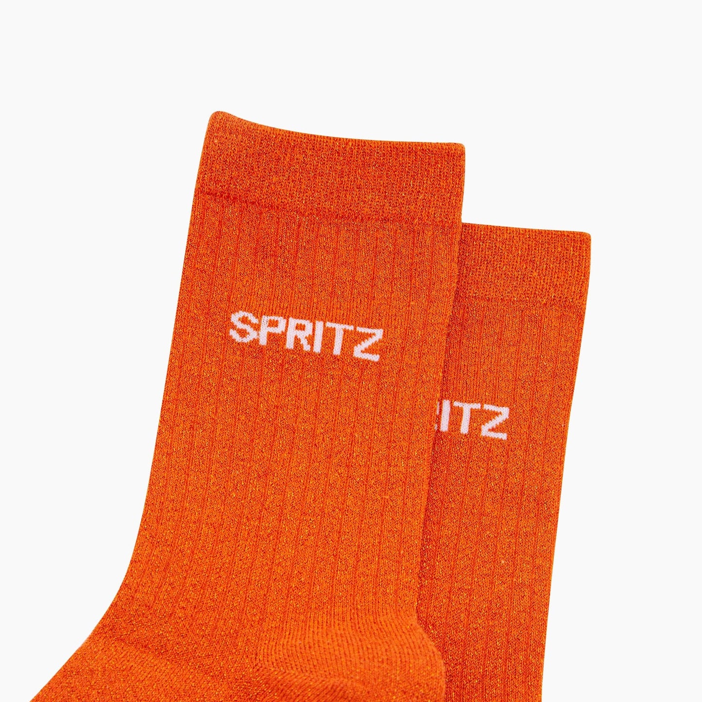 Spritz Combed Cotton Glitter Socks in Orange