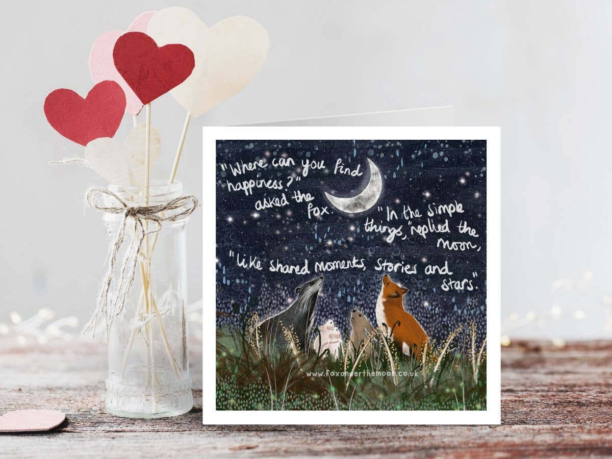 'Simple Things' - Greeting Card by Fox Under The Moon