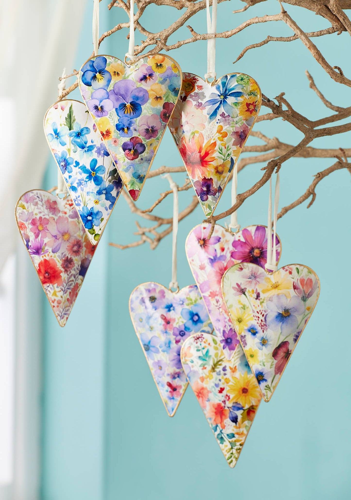 Namaste - Watercolour Floral Heart Decoration