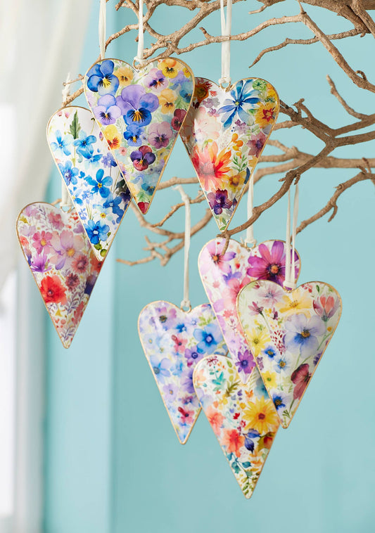 Namaste - Watercolour Floral Heart Decoration