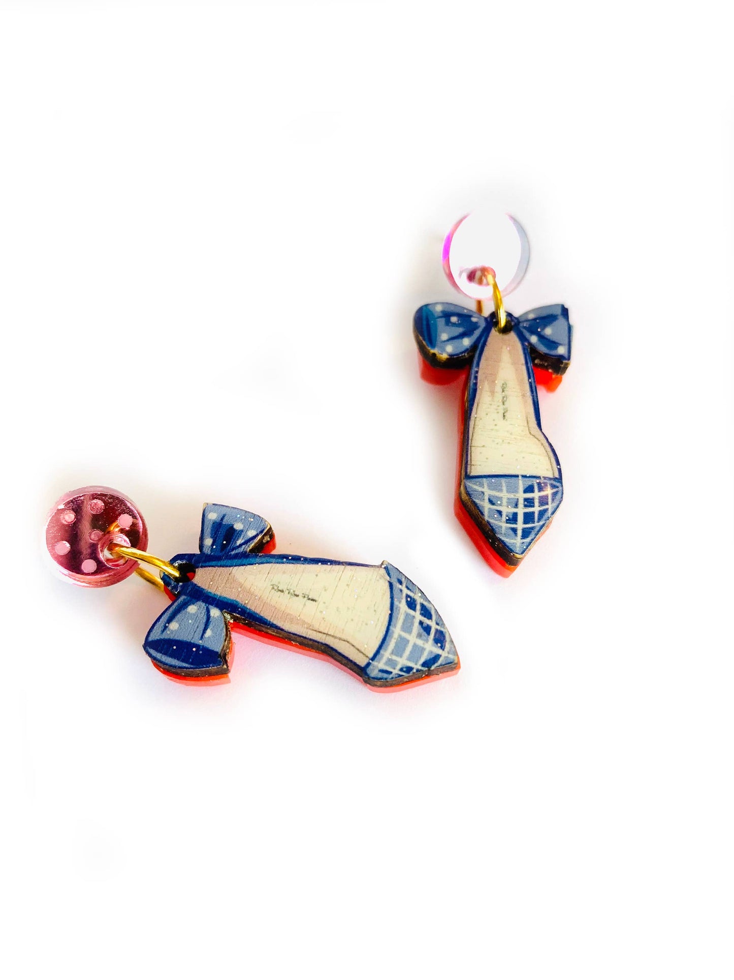 Rosie Rose Parker - Retro art shoe earrings