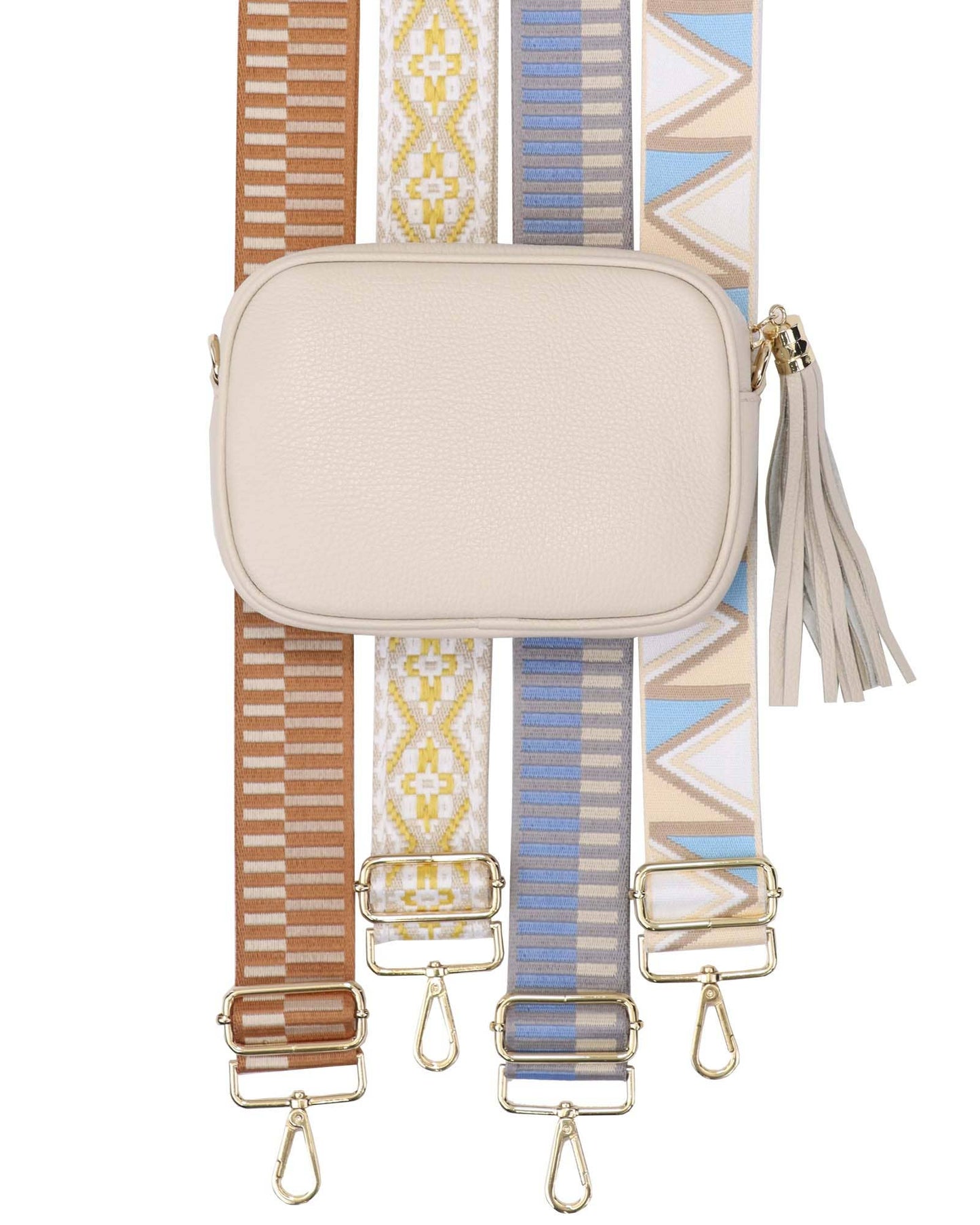 Cadenza Tassel Crossbody Leather Camera Bag: Rose Pink