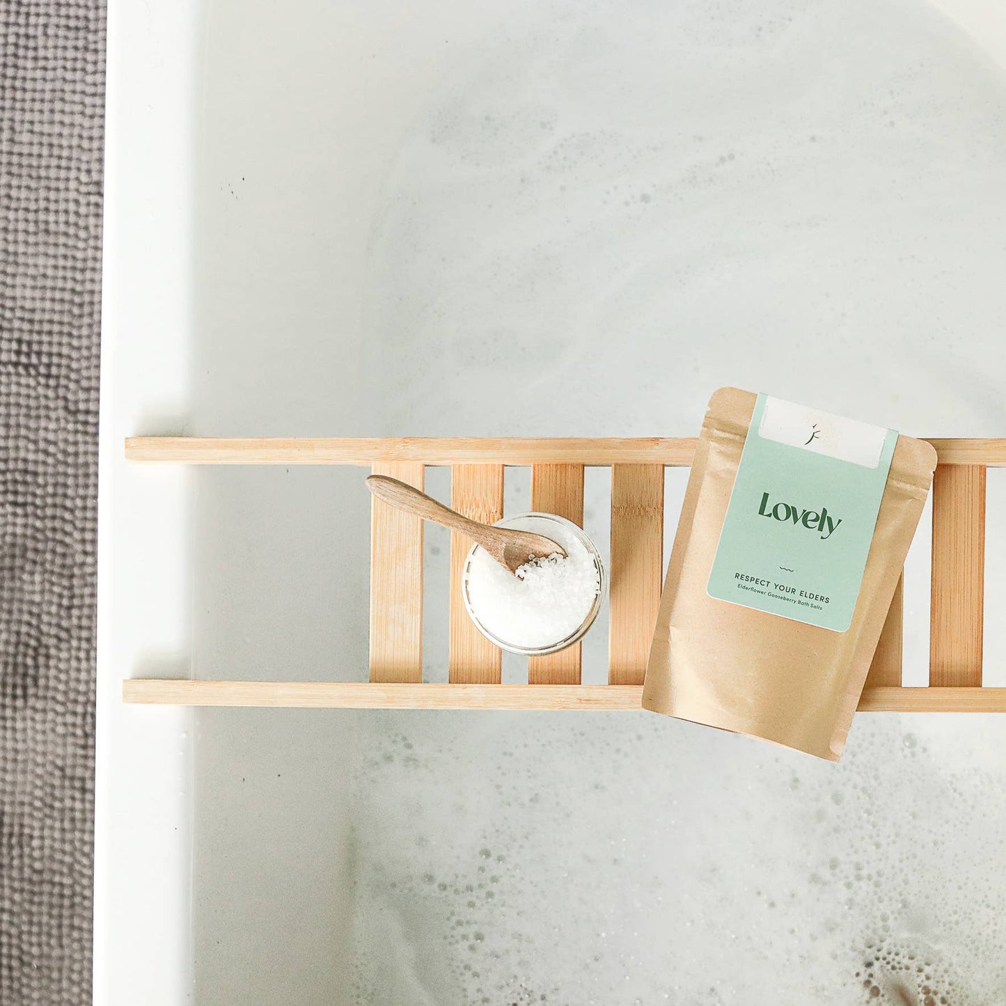 Lovely Skincare - Bath Salts - Respect Your Elders -Elderflower and Gooseberry