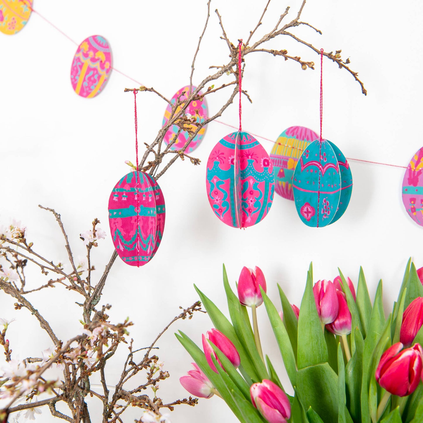 East End Press Easter Egg Paper Ornaments