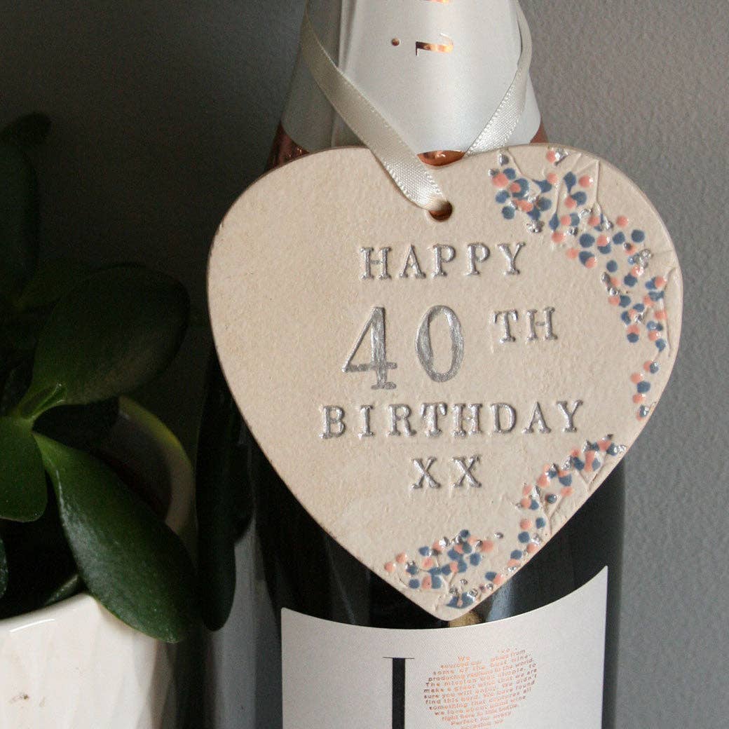 40th/50th/60th Birthday Hanging Heart's - Milestone Birthday