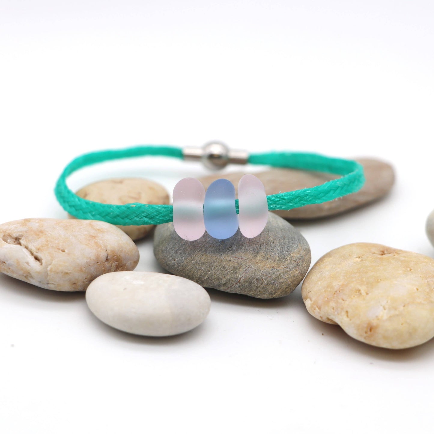 Yemaya Collections - Sea Glass Ghost Net Bracelets