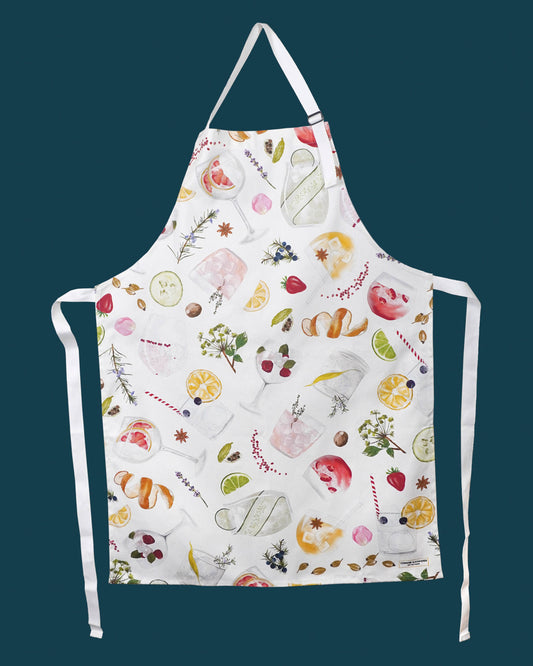 Corinne Alexander - Gin & Tonic (G&T) Apron - British Made - 100% Cotton Apron