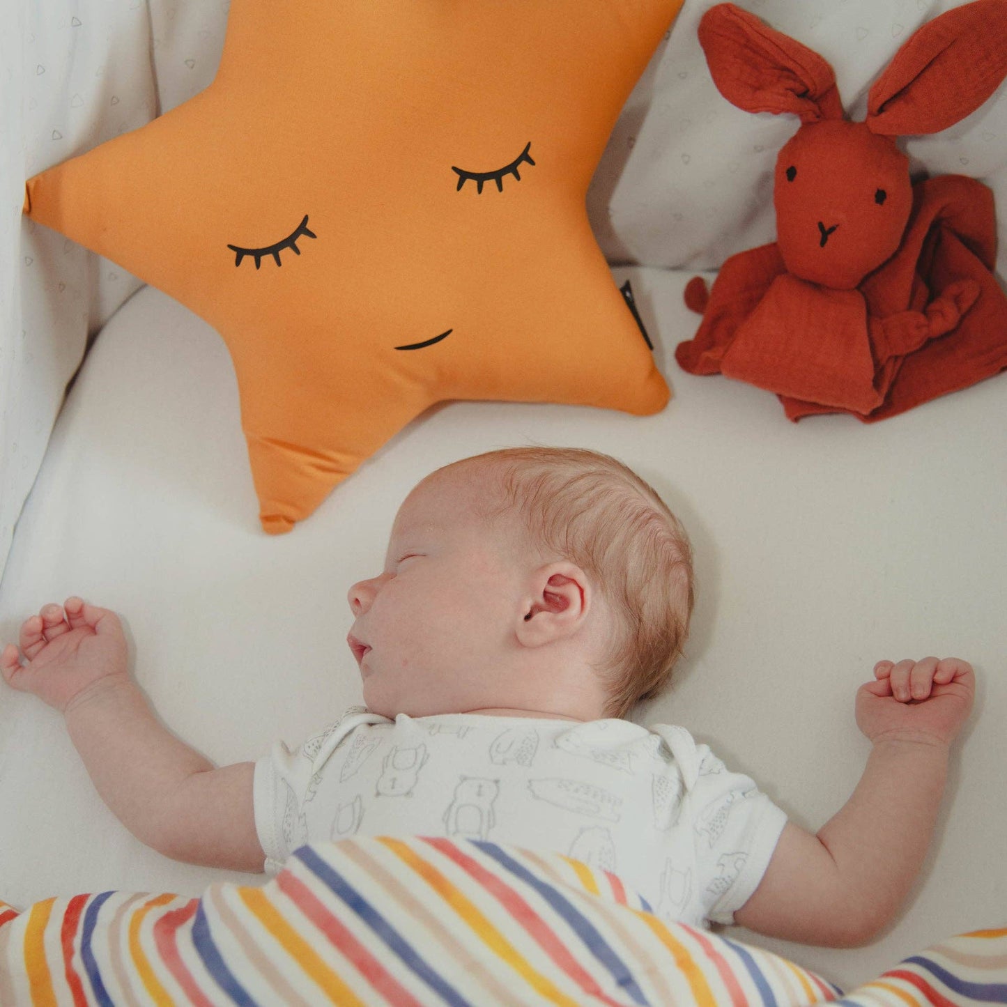 Beach Born Salcombe Ltd - Rainbow Stripe Muslin Blanket