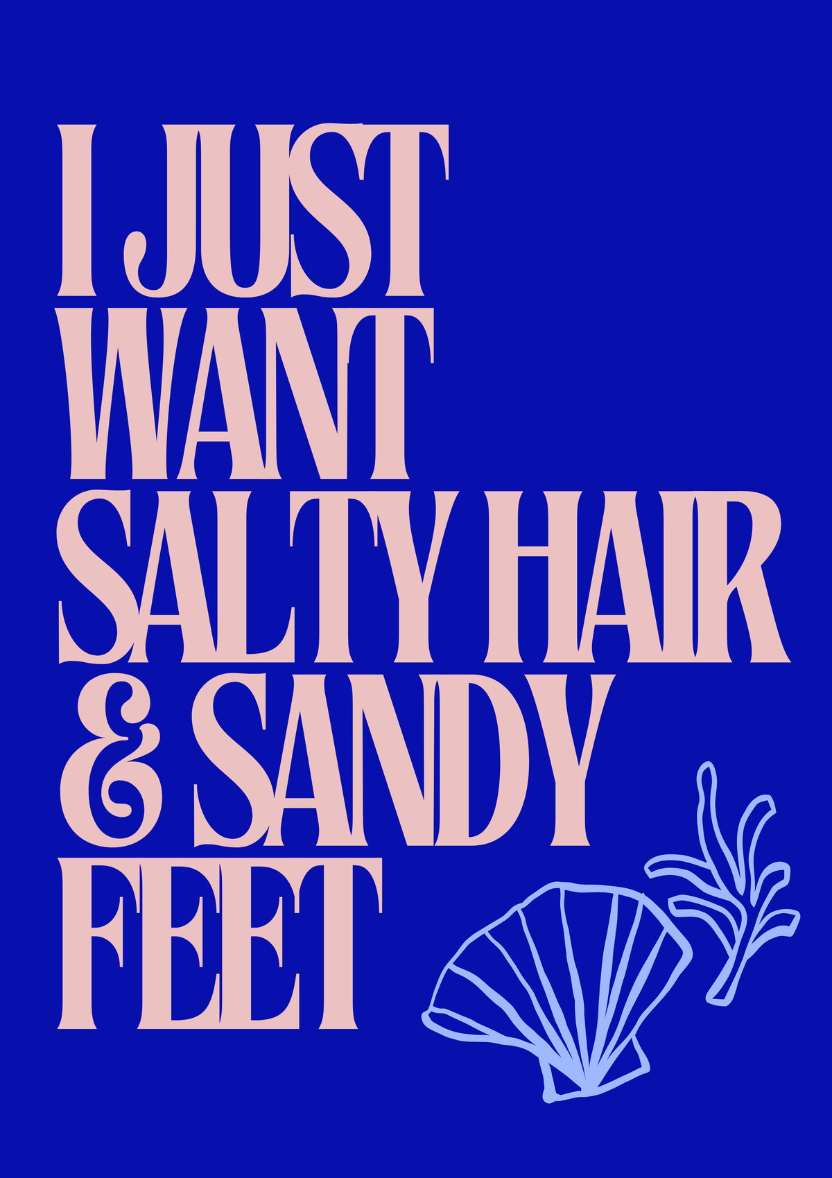 ON THE BEACH | Seaside Art, Modern Print, Trendy Poster