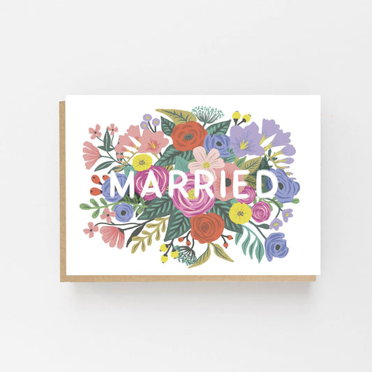 Lomond Paper Co - Married Floral Wedding card