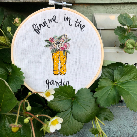 Girl Friday Embroidery - Garden hoop