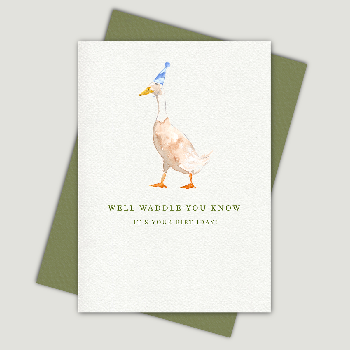 Honey & Incense - Waddle You Know Birthday Card (Side View) | Quacking Puns