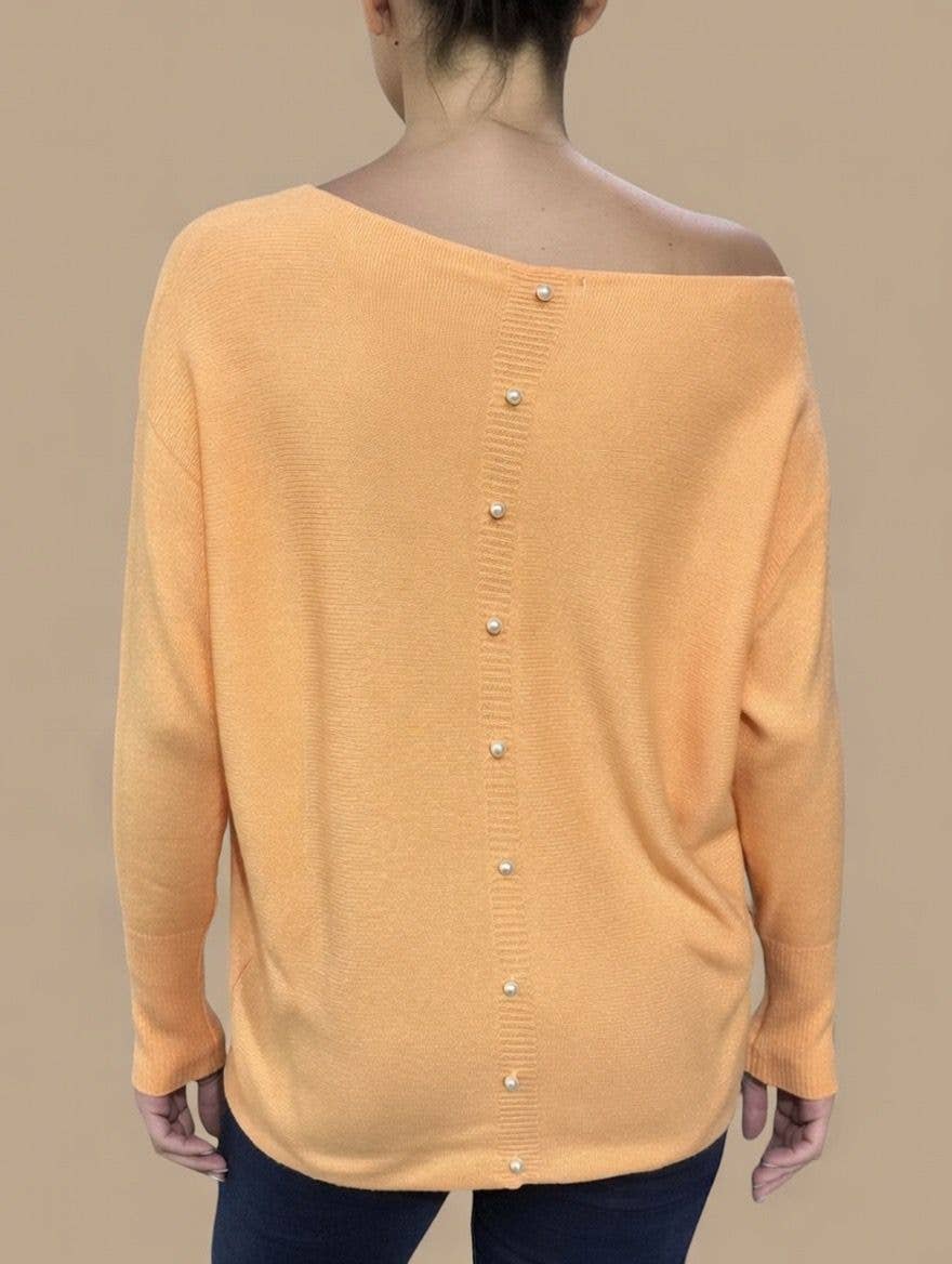 Pearl Back Batwing Knit