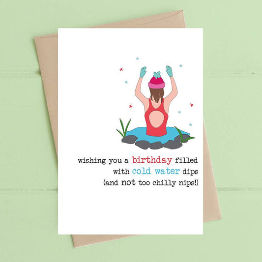 Dandelion Stationery - Cold Water Dips - Open Water Swim Greetings Card
