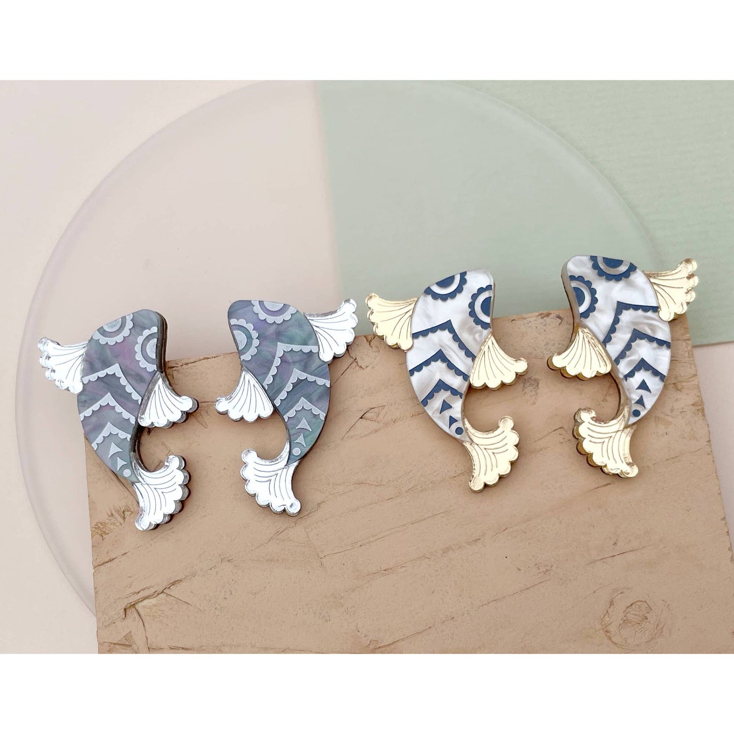 Rosa Pietsch - Koi Fish Stud Earrings - Gold