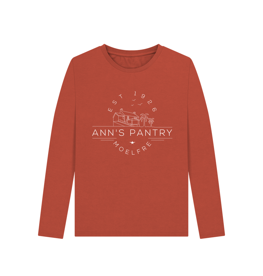 Rust Ann's Pantry Long sleeved ladies top Logo 1