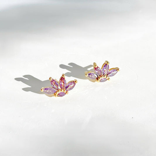 Ninaouity - Purple Marquise Zircon Stud Earrings