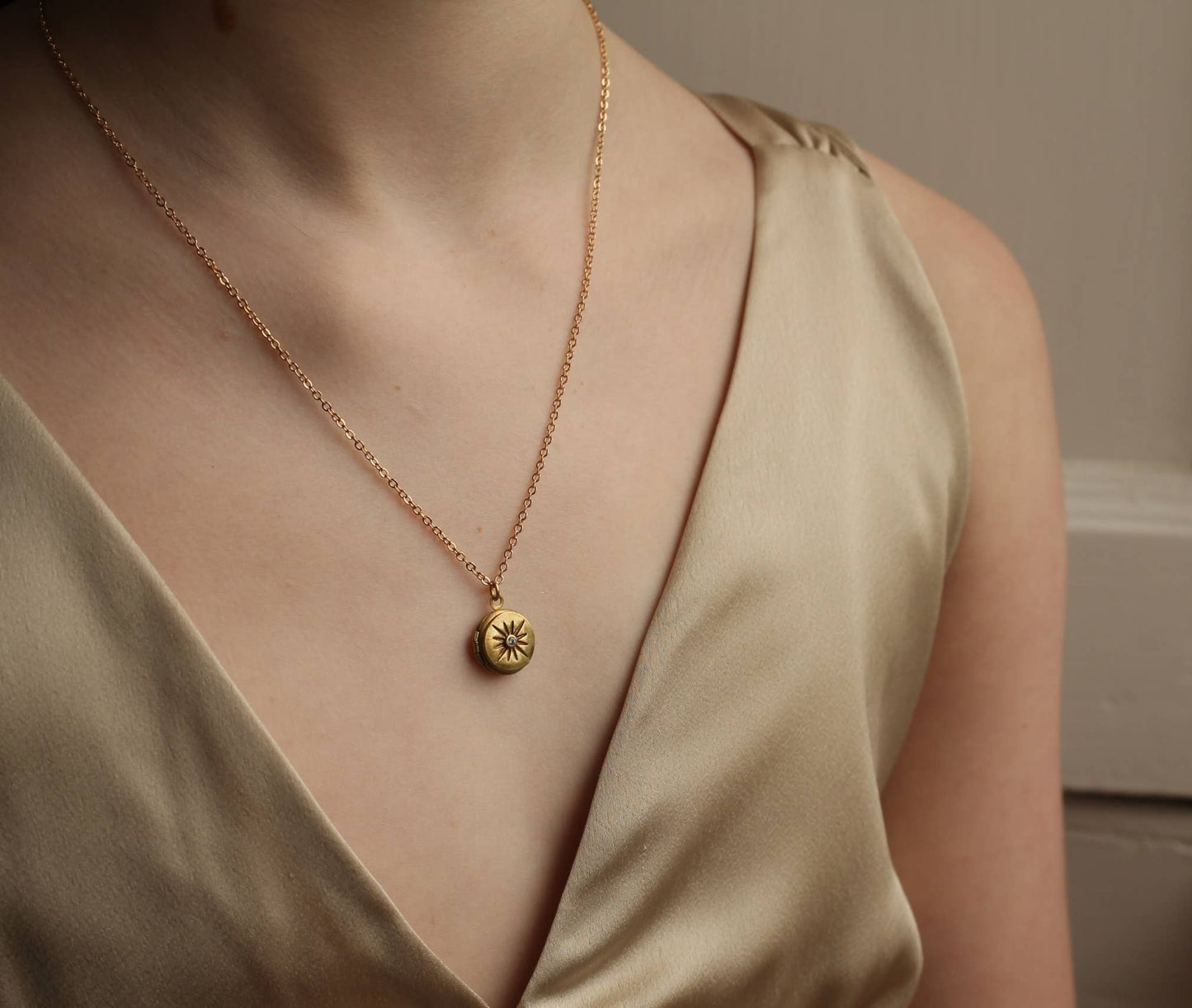 Silk Purse, Sow's Ear - Tiny Compass Star Locket