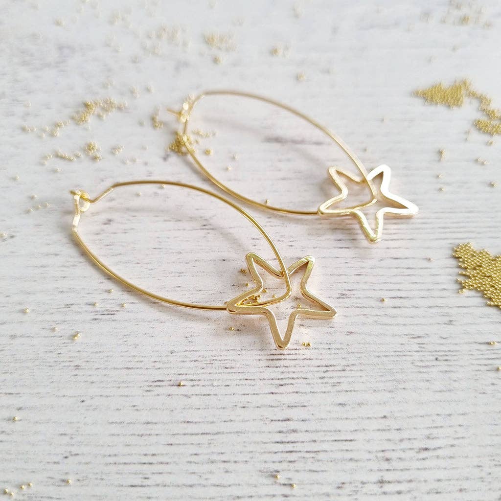 Zamsoe Star Gold Earrings in a Bottle