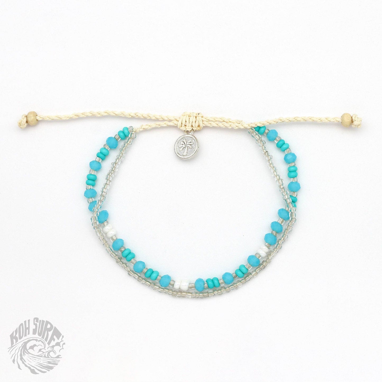 Pineapple Island -  Kanawa Beach Beaded Bracelet, Surf Bracelet by Koh Surf : Earth Tones - PAL-140