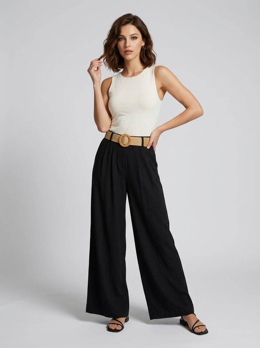 Summer Belted Wide Leg