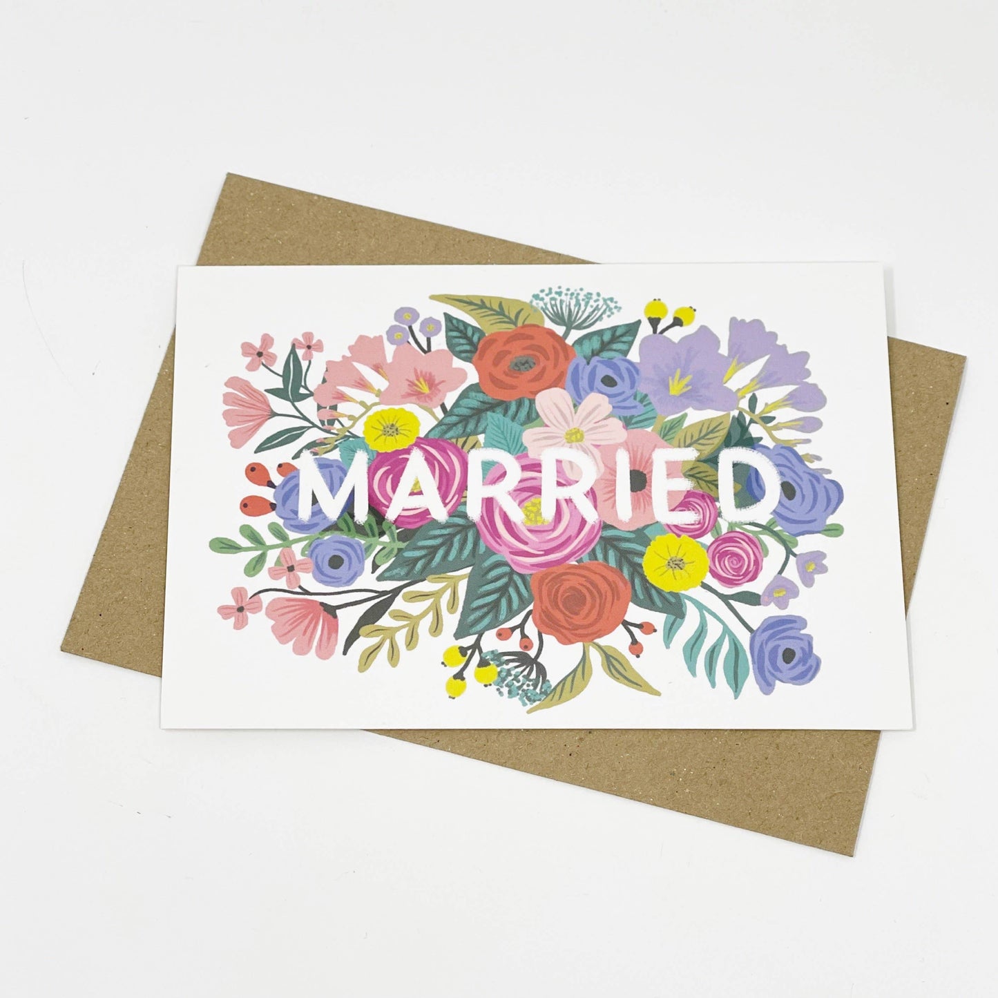 Lomond Paper Co - Married Floral Wedding card