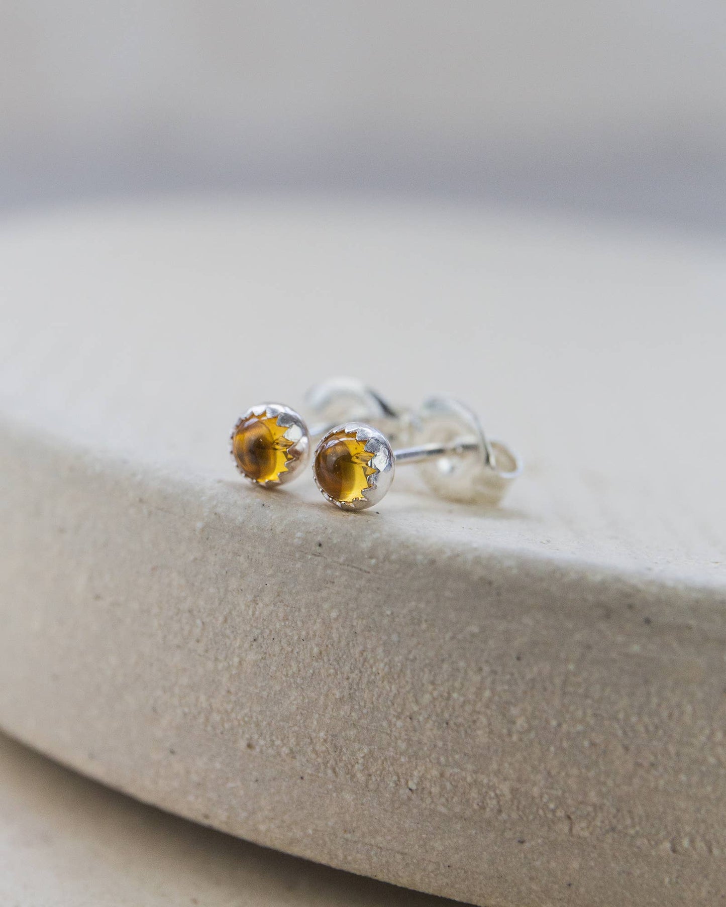Lucy Kemp Jewellery - Sterling Silver Mini Gemstone Studs