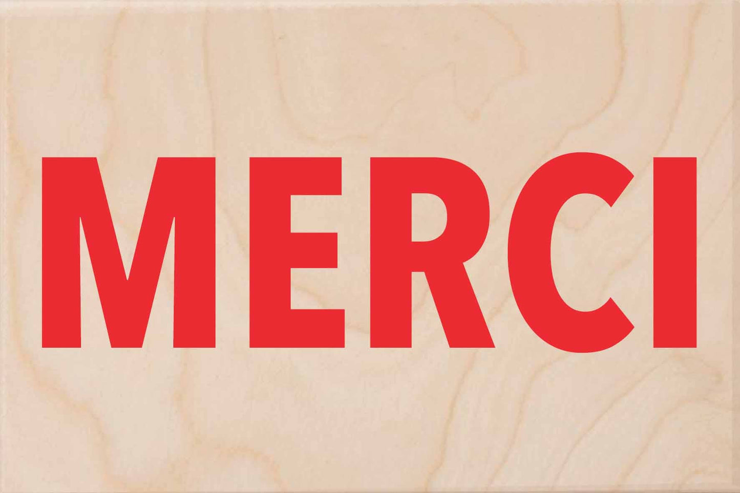 The Wooden Postcard Company MERCI sustainable wood card