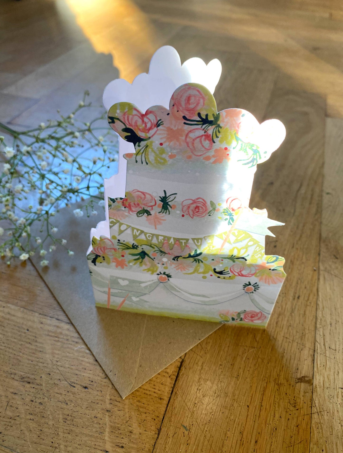 Esther Kent Design - Celebration Cake Mantelpiece Card