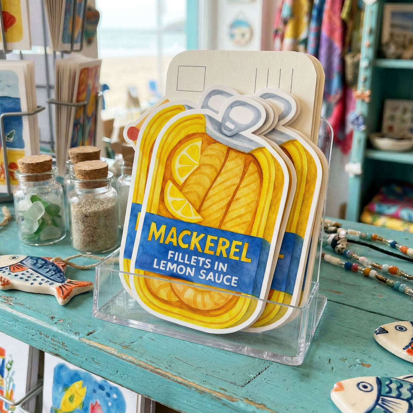 Mackerel Seaside Postcards Stationery Notecards
